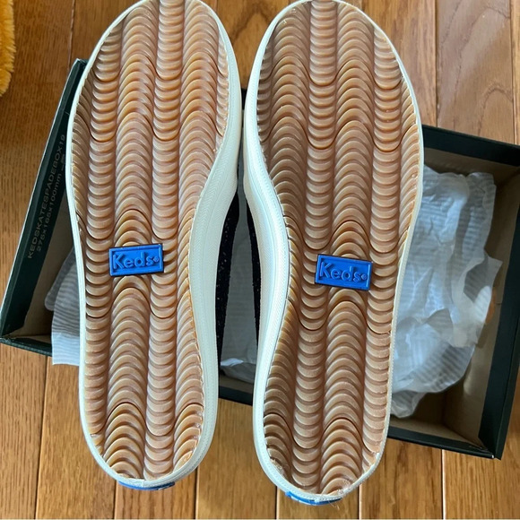 KATE SPADE Keds Womens Shoes Double Deck Mule Black Shimmer Sneakers 6.5 Casual - Picture 10 of 10